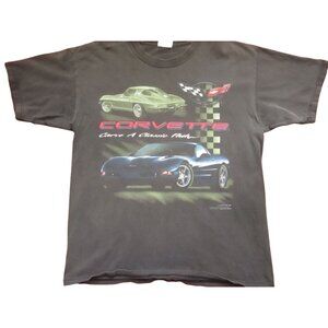 Large Vintage Gildan Corvette Carve A Classic Path Graphic T-Shirt 1990's